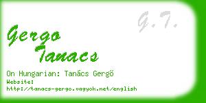 gergo tanacs business card