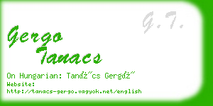 gergo tanacs business card